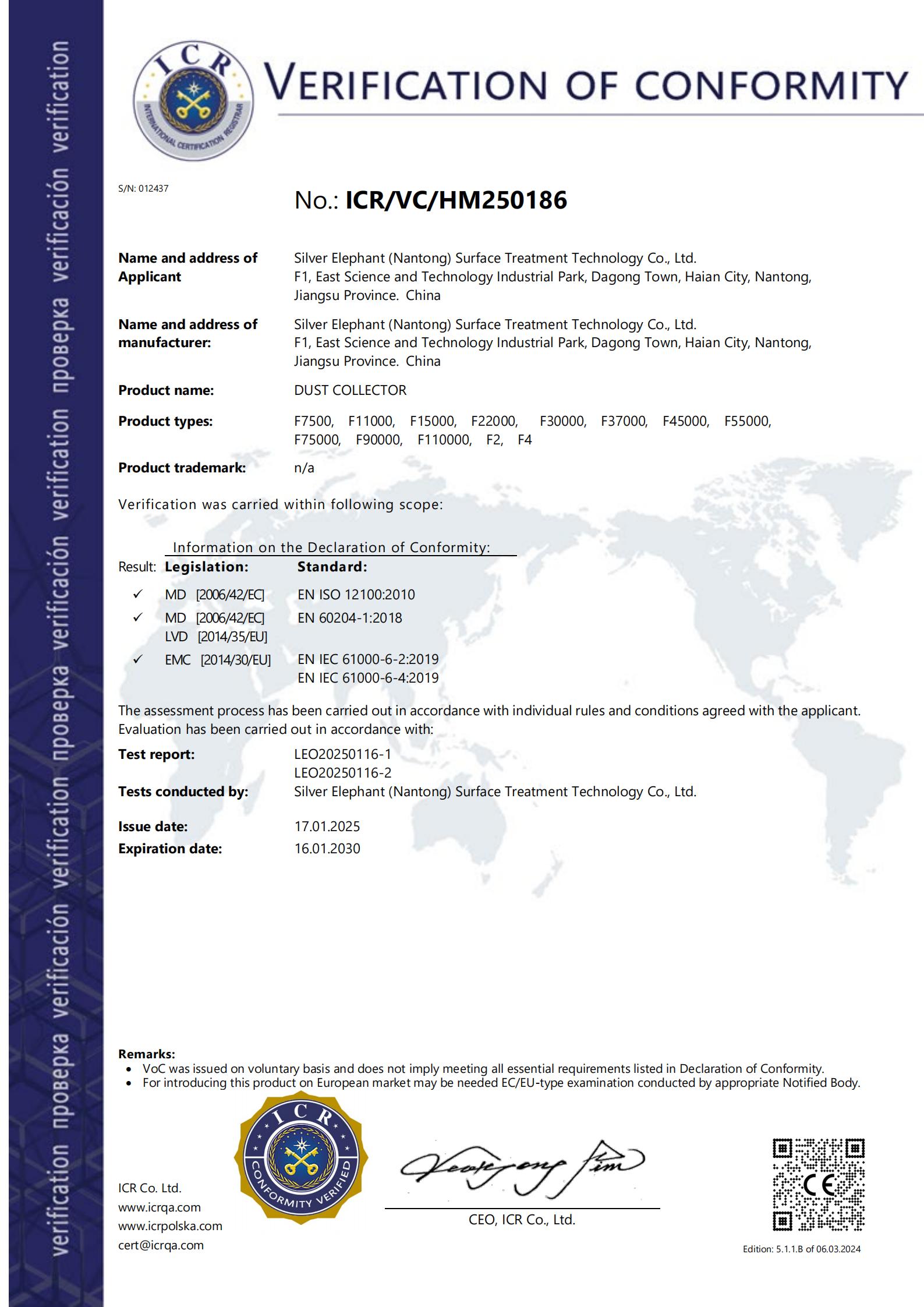 SMOOTH SANDER_CE CERTIFICATE 1